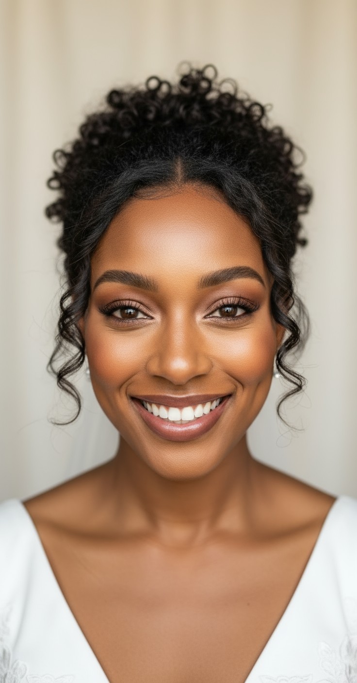 After Curly Hair Wedding Hair